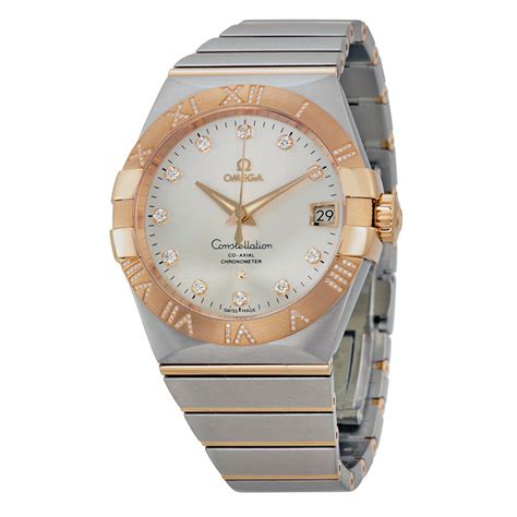 omega constellation men|Omega Constellation watch with diamonds.